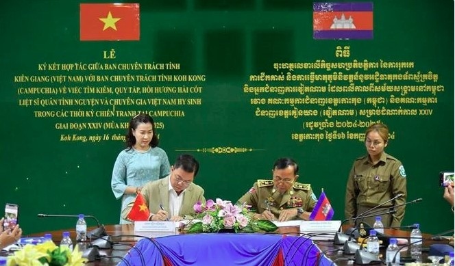 Kien Giang boosts co-operation in search for Vietnamese volunteer soldiers' remains